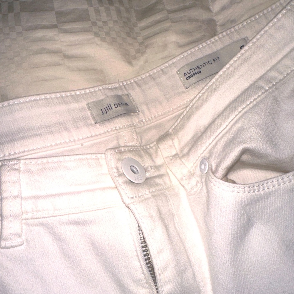JJill cropped ladies white pants